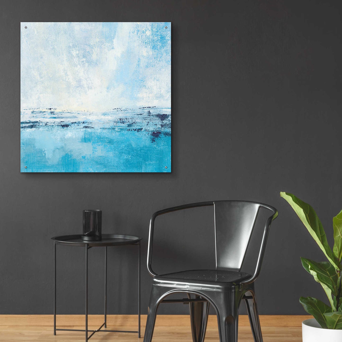 Epic Art 'Coastal View I Aqua' by Silvia Vassileva, Acrylic Glass Wall Art,36x36