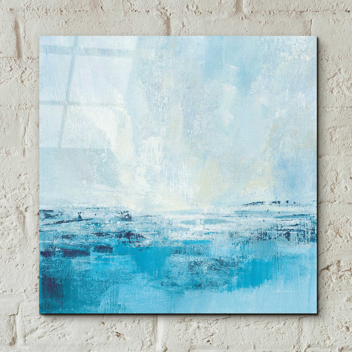 Epic Art 'Coastal View II Aqua' by Silvia Vassileva, Acrylic Glass Wall Art,12x12