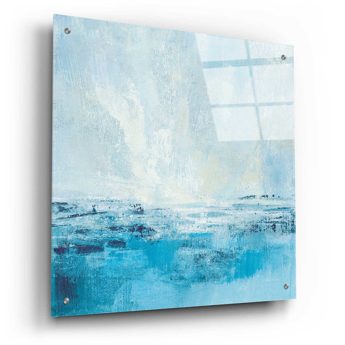 Epic Art 'Coastal View II Aqua' by Silvia Vassileva, Acrylic Glass Wall Art,24x24