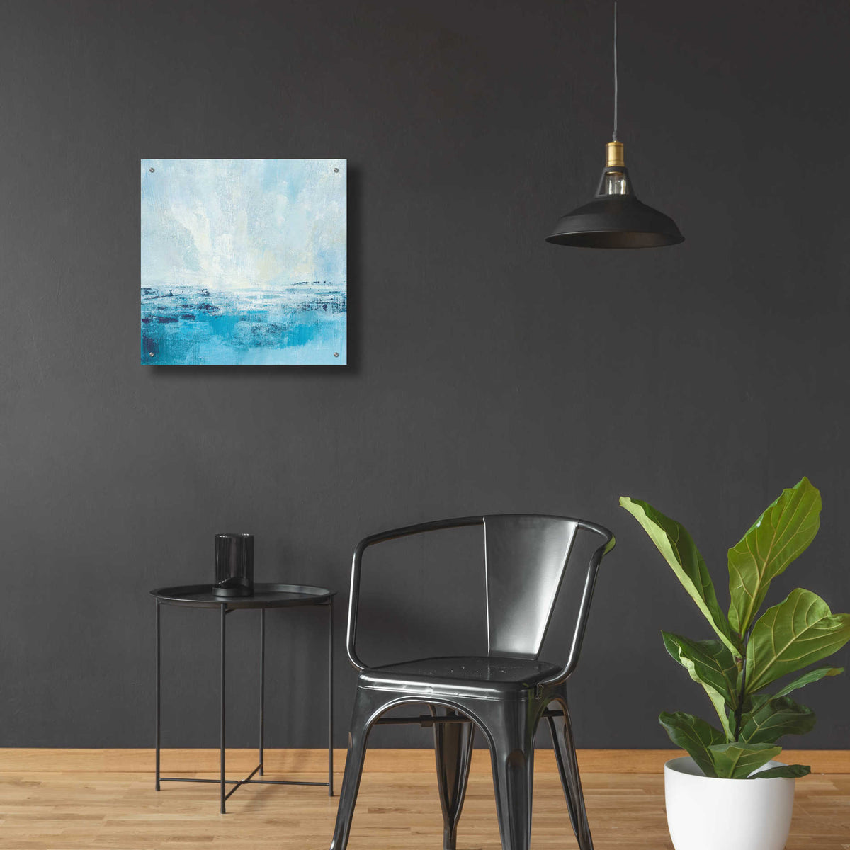 Epic Art 'Coastal View II Aqua' by Silvia Vassileva, Acrylic Glass Wall Art,24x24