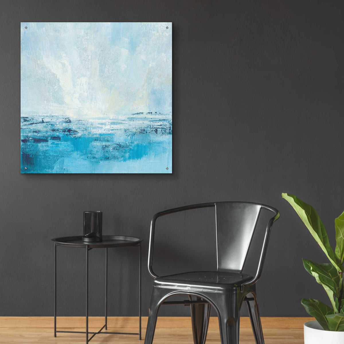Epic Art 'Coastal View II Aqua' by Silvia Vassileva, Acrylic Glass Wall Art,36x36