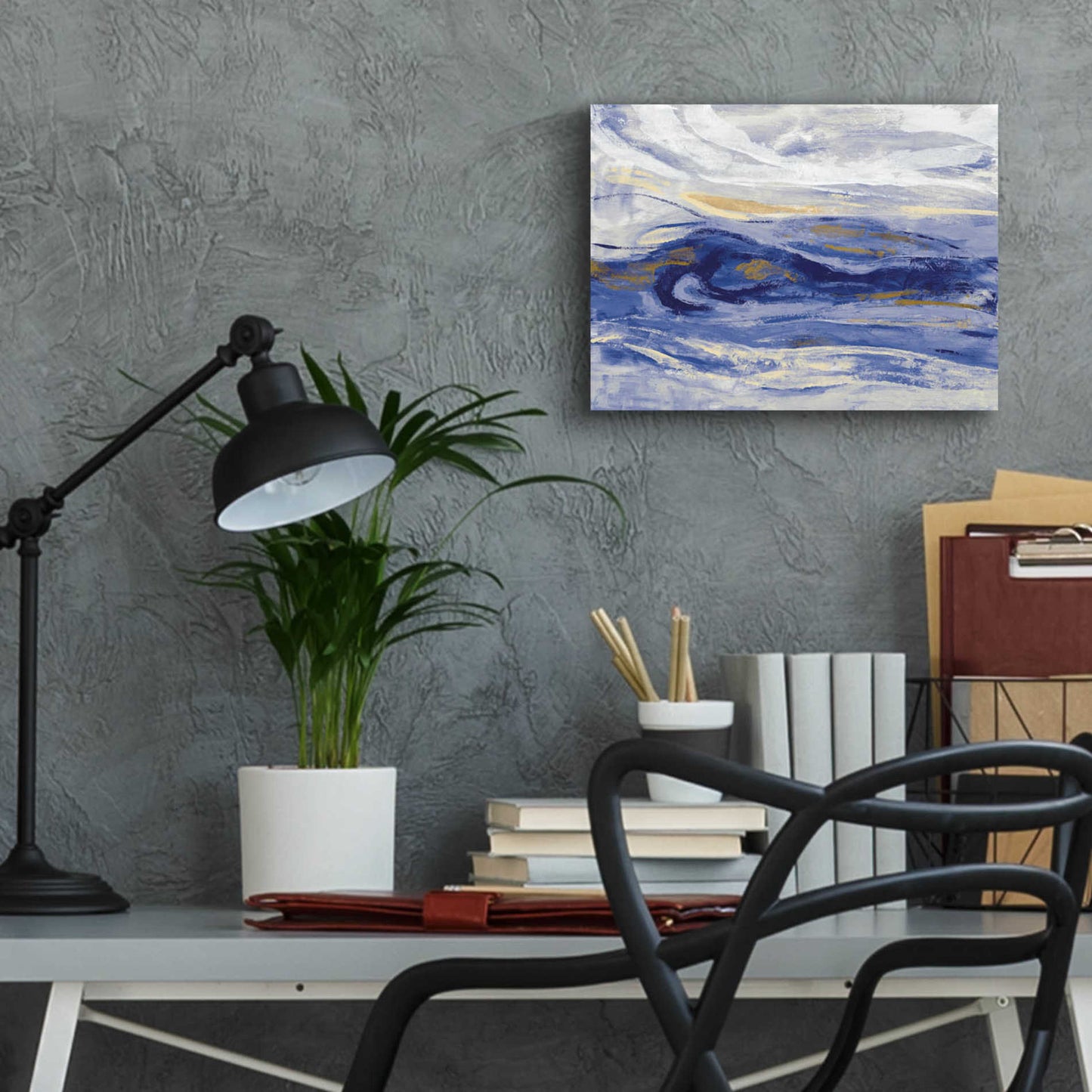 Epic Art 'Estuary Blue' by Silvia Vassileva, Acrylic Glass Wall Art,16x12