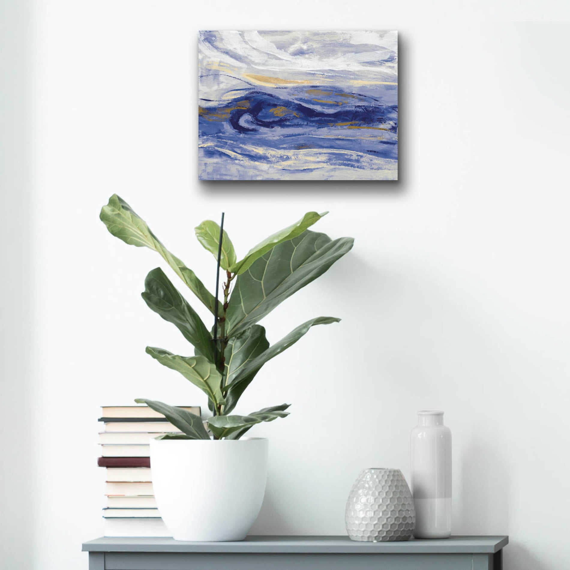 Epic Art 'Estuary Blue' by Silvia Vassileva, Acrylic Glass Wall Art,16x12