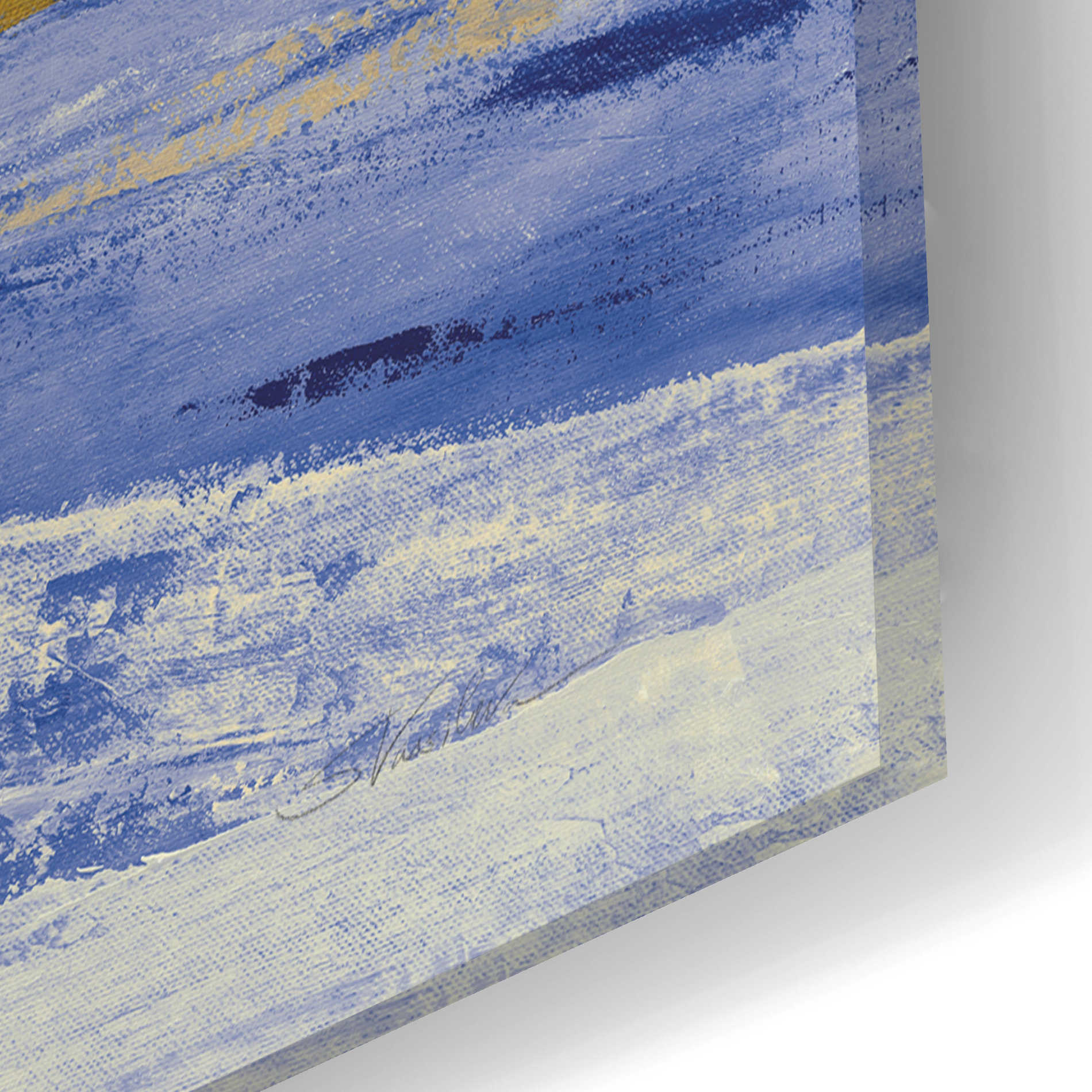 Epic Art 'Estuary Blue' by Silvia Vassileva, Acrylic Glass Wall Art,24x16