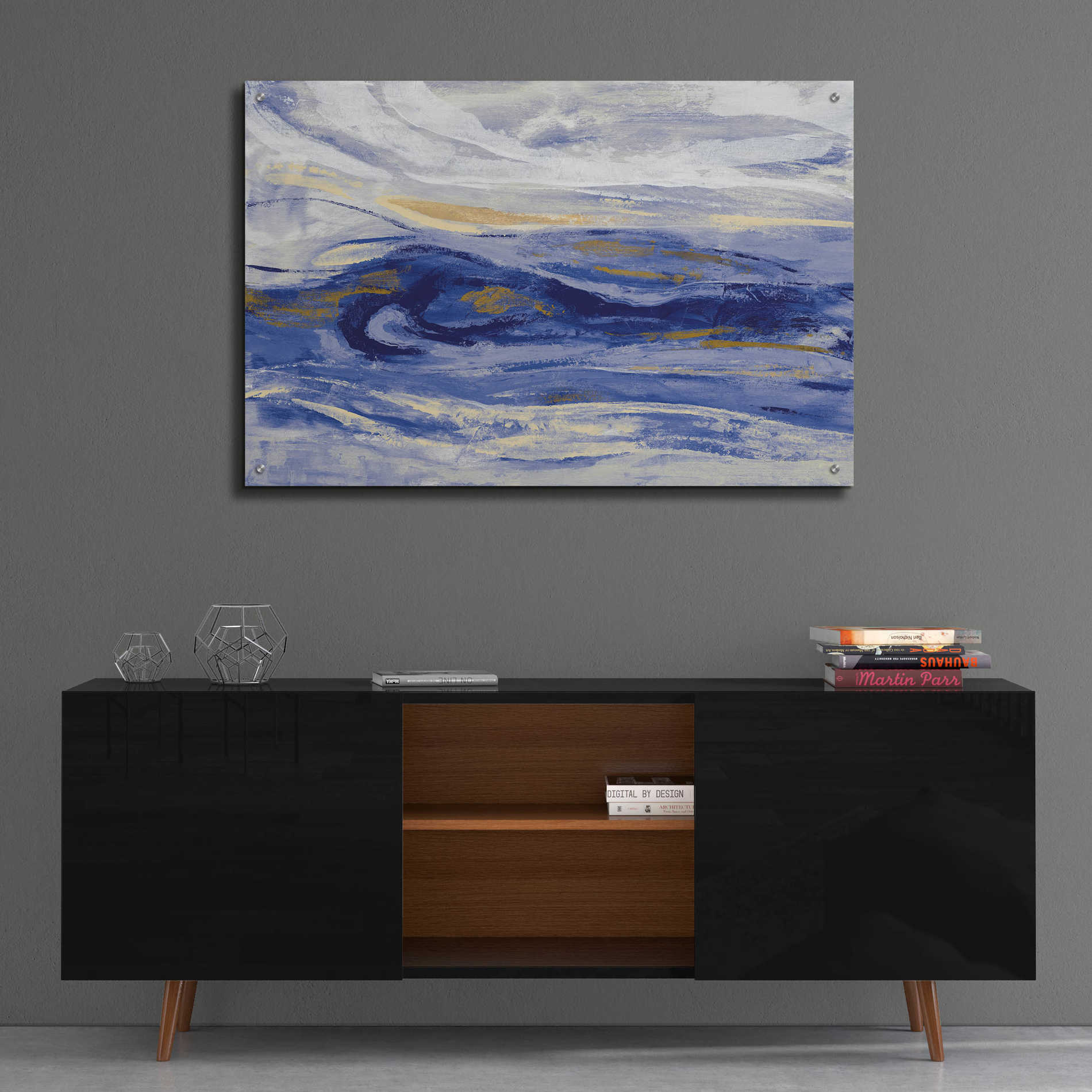 Epic Art 'Estuary Blue' by Silvia Vassileva, Acrylic Glass Wall Art,36x24