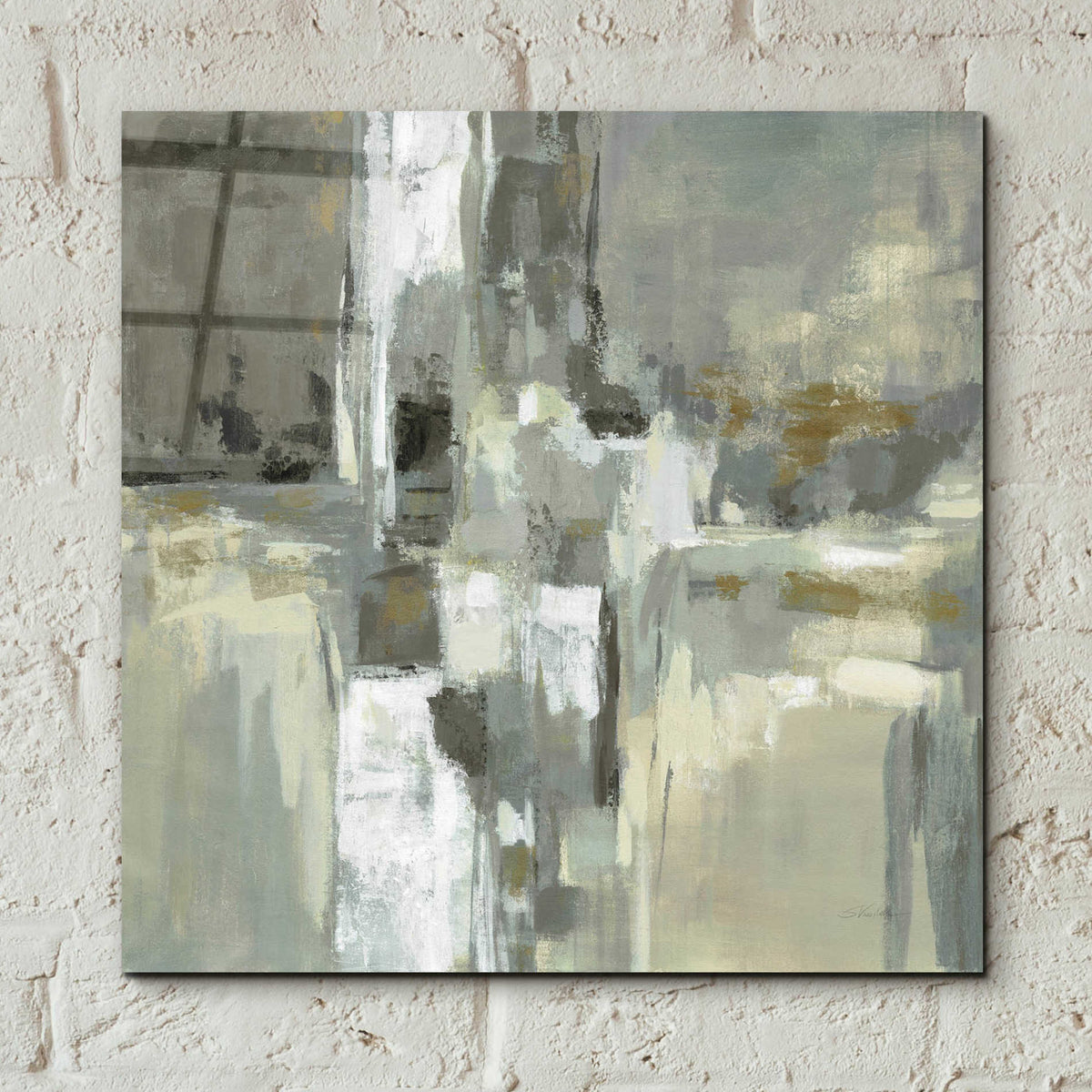 Epic Art 'Neutral Water' by Silvia Vassileva, Acrylic Glass Wall Art,12x12