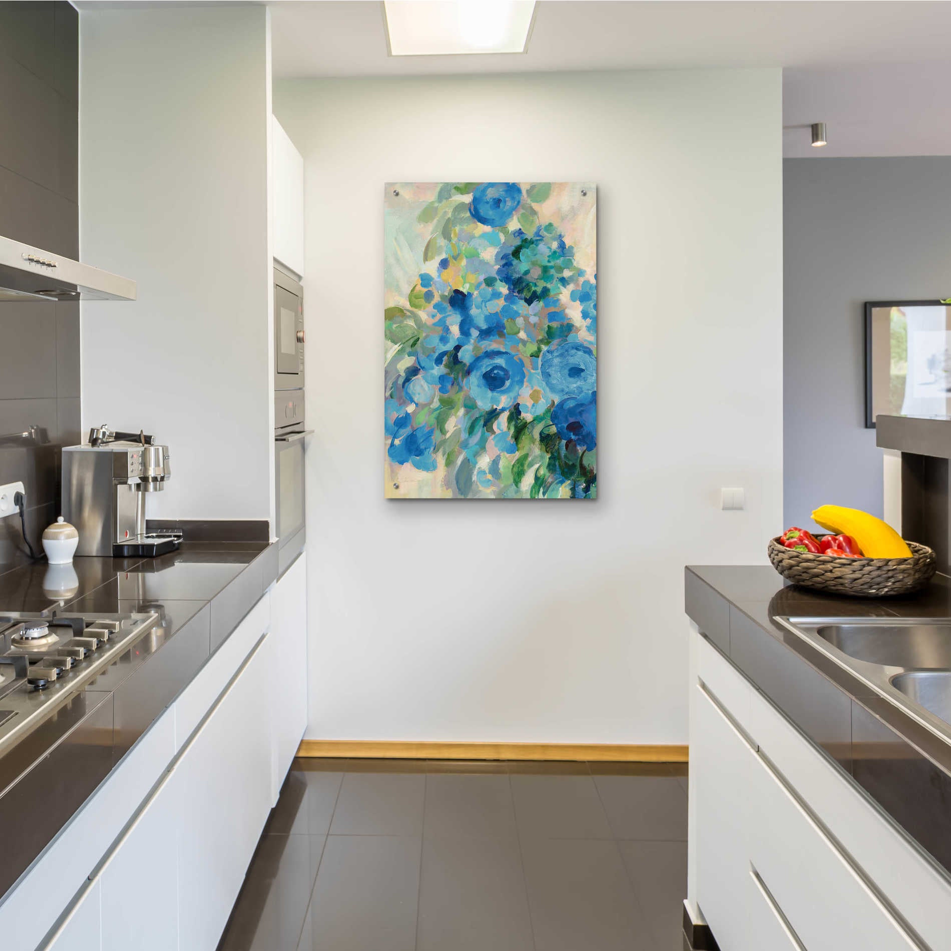 Epic Art 'Flower Market II Blue' by Silvia Vassileva, Acrylic Glass Wall Art,24x36