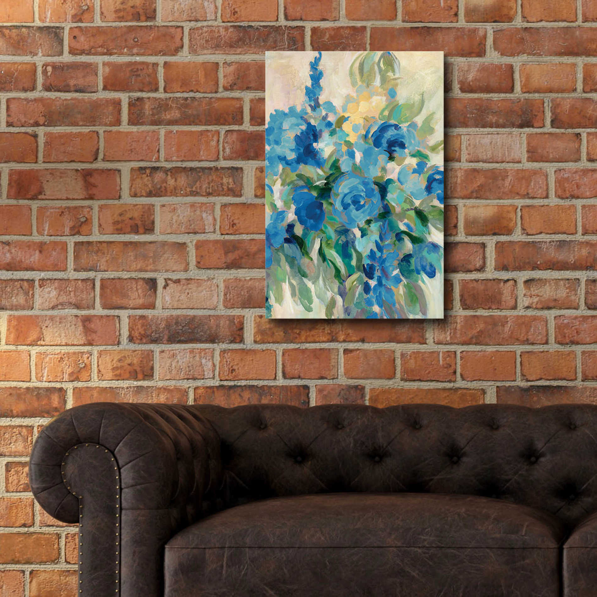 Epic Art 'Flower Market III Blue' by Silvia Vassileva, Acrylic Glass Wall Art,16x24