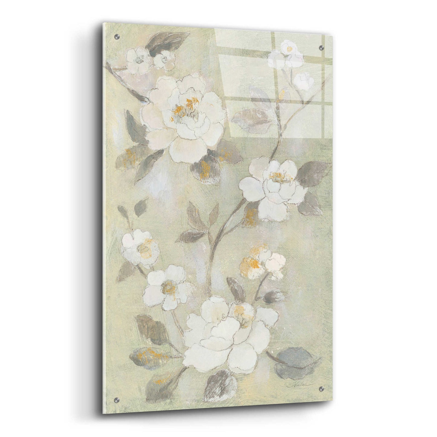 Epic Art 'Romantic Spring Flowers I White' by Silvia Vassileva, Acrylic Glass Wall Art,24x36