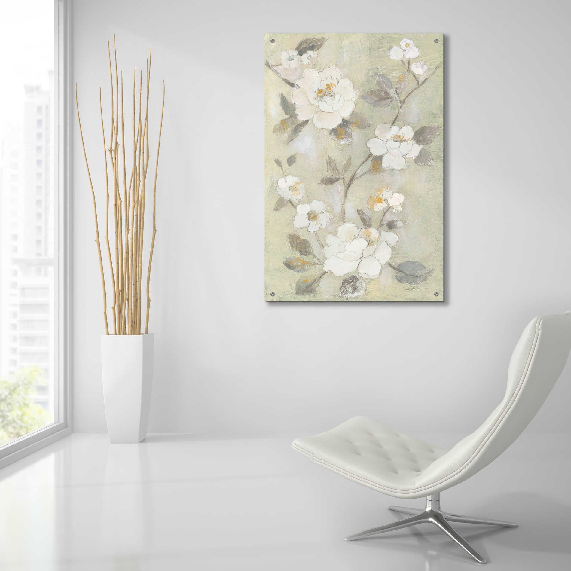 Epic Art 'Romantic Spring Flowers I White' by Silvia Vassileva, Acrylic Glass Wall Art,24x36