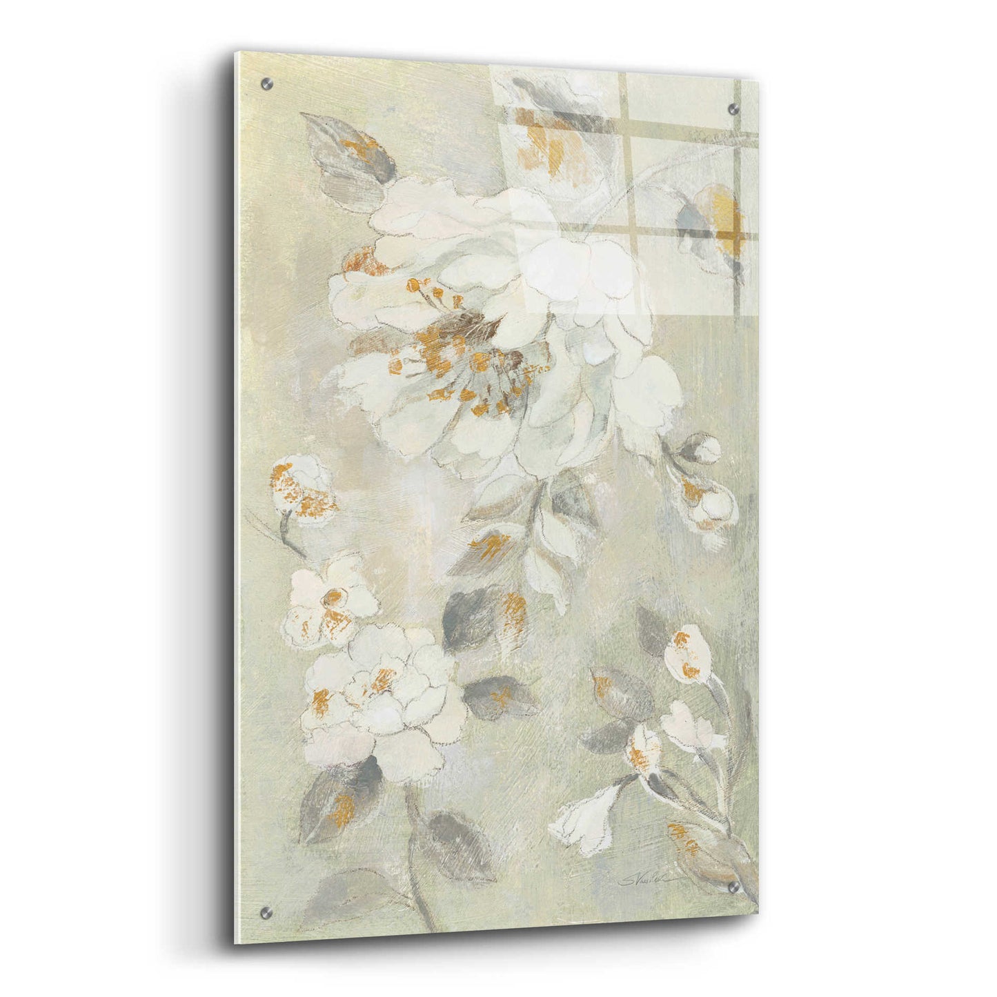Epic Art 'Romantic Spring Flowers II White' by Silvia Vassileva, Acrylic Glass Wall Art,24x36