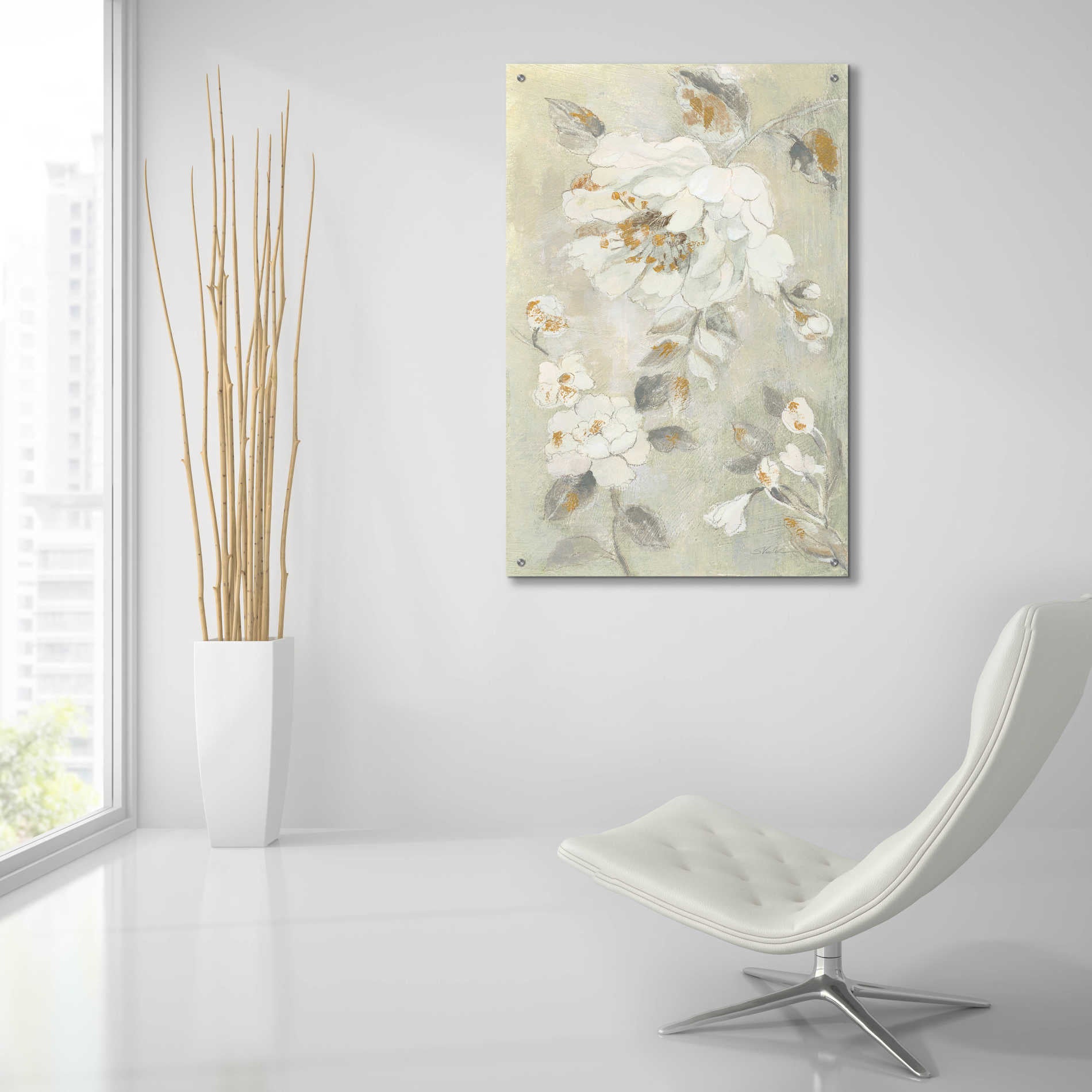 Epic Art 'Romantic Spring Flowers II White' by Silvia Vassileva, Acrylic Glass Wall Art,24x36