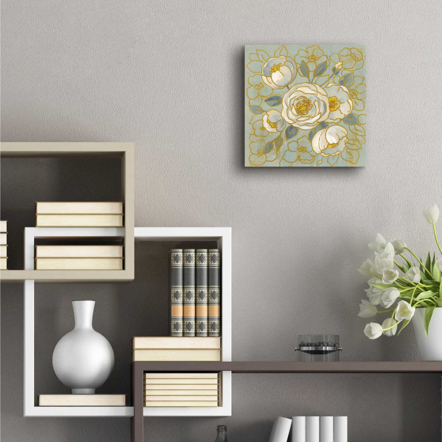 Epic Art 'Sage Floral II' by Silvia Vassileva, Acrylic Glass Wall Art,12x12