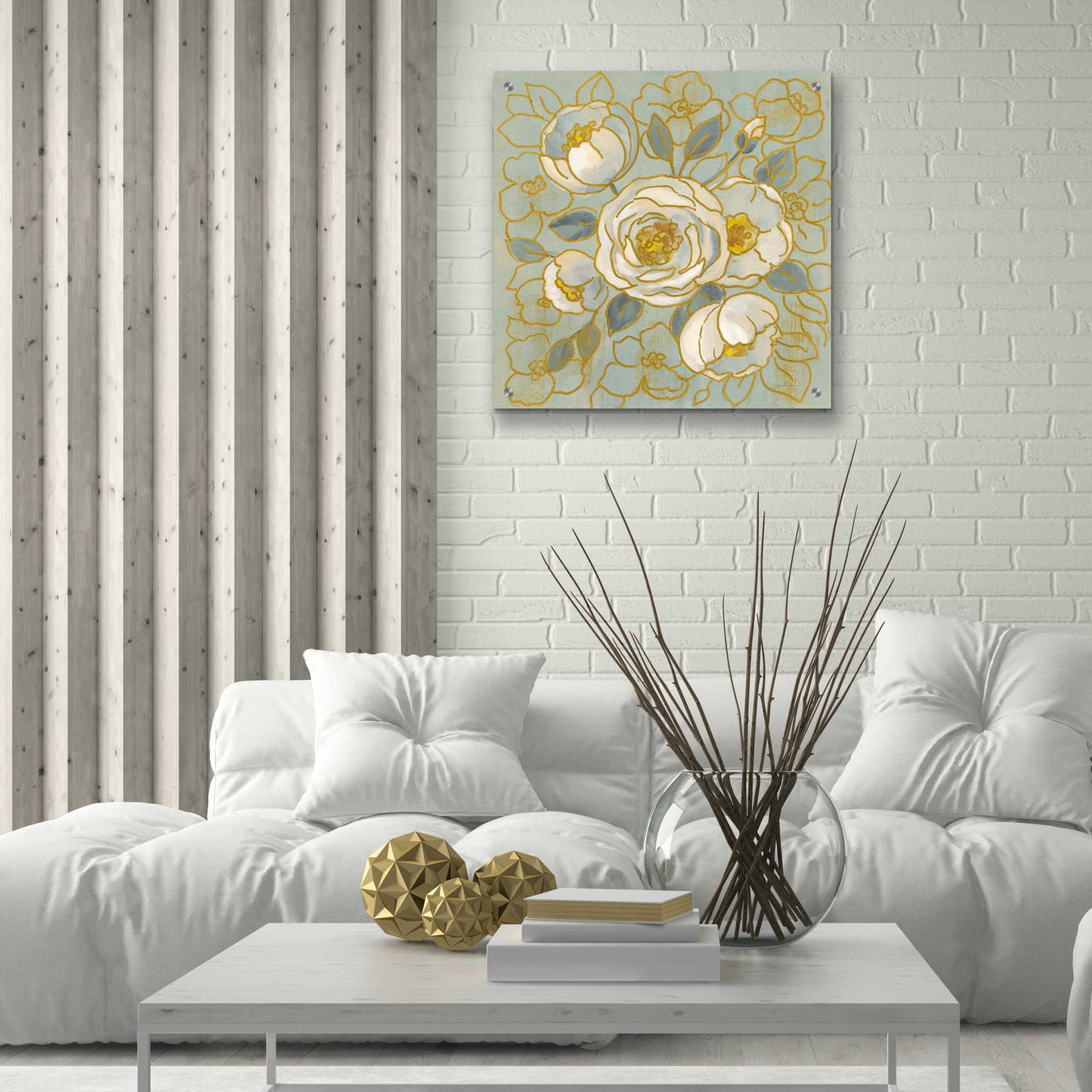 Epic Art 'Sage Floral II' by Silvia Vassileva, Acrylic Glass Wall Art,24x24