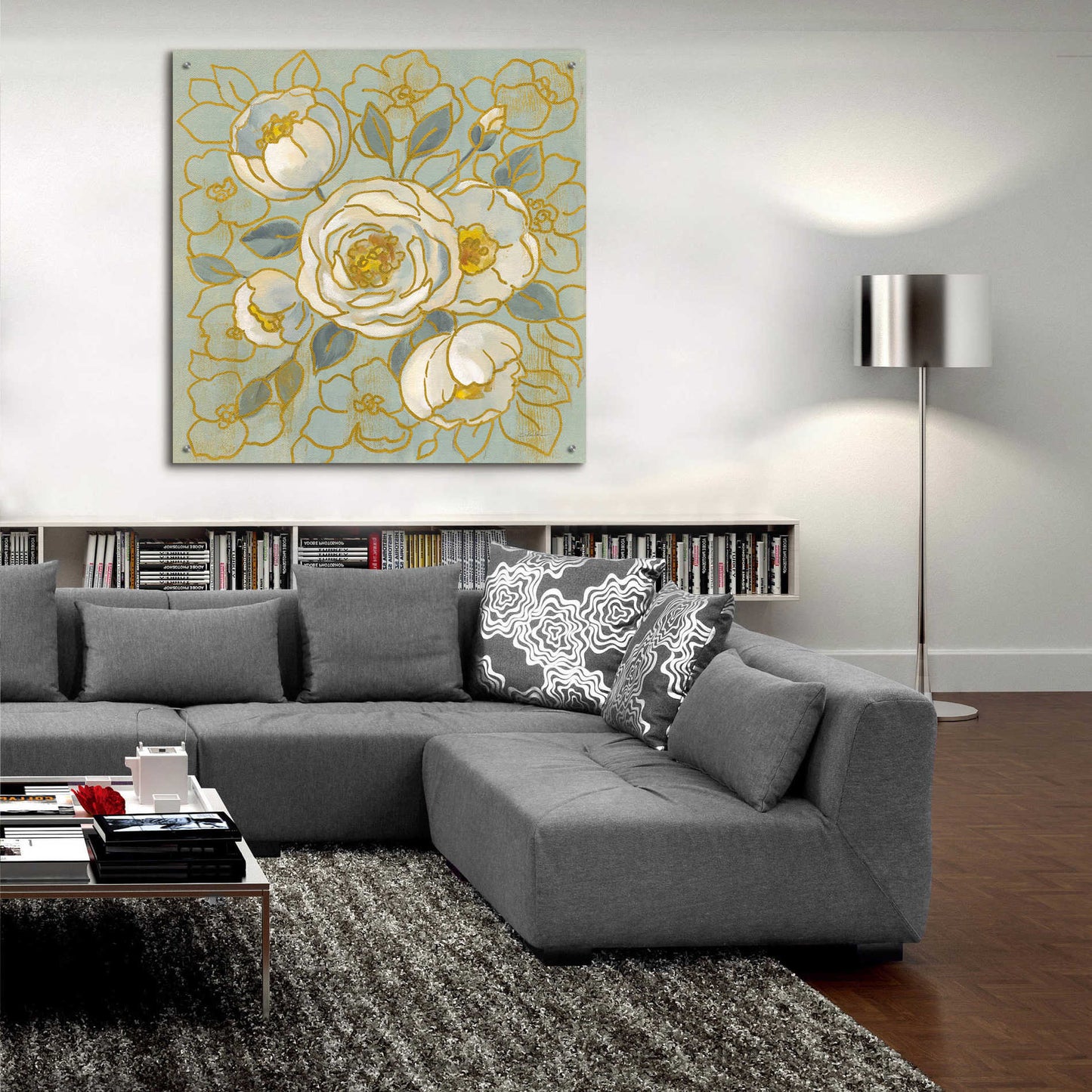 Epic Art 'Sage Floral II' by Silvia Vassileva, Acrylic Glass Wall Art,36x36