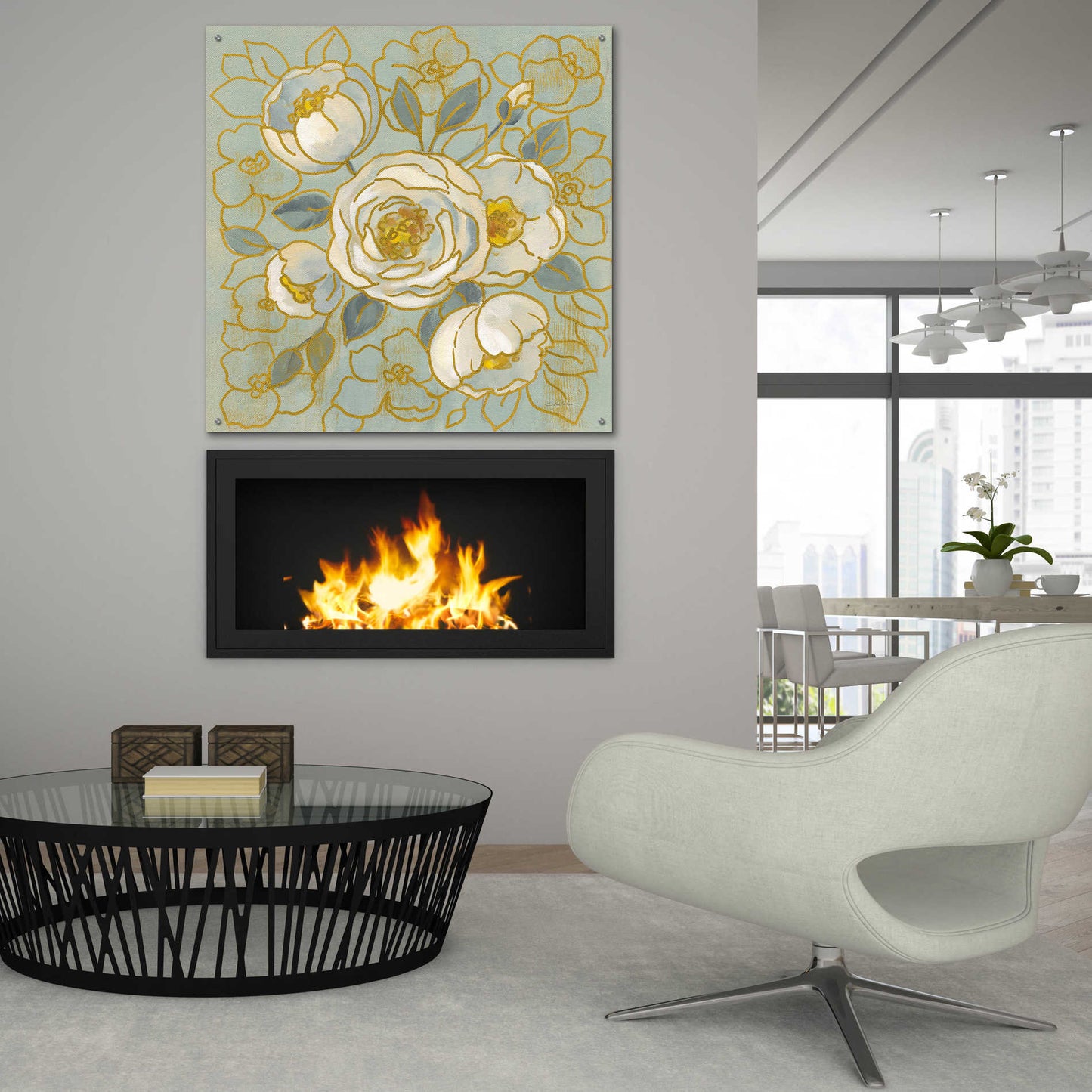 Epic Art 'Sage Floral II' by Silvia Vassileva, Acrylic Glass Wall Art,36x36