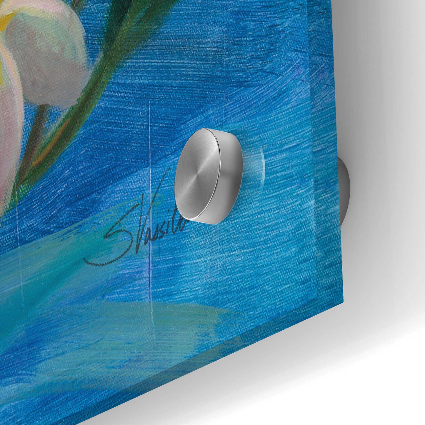 Epic Art 'Oceanside Plumeria' by Silvia Vassileva, Acrylic Glass Wall Art,36x24