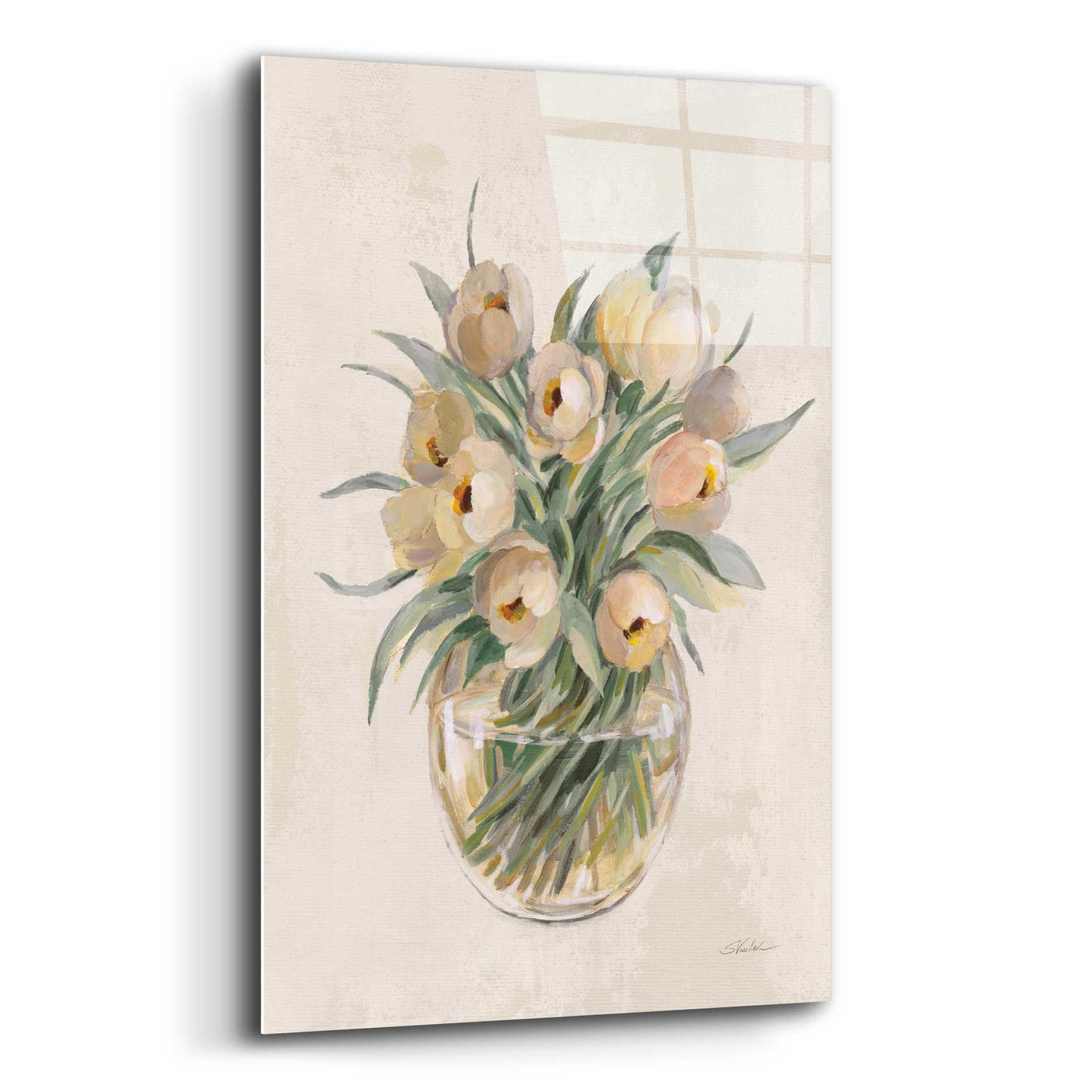 Epic Art 'Blush Floral Bouquet White' by Silvia Vassileva, Acrylic Glass Wall Art,12x16