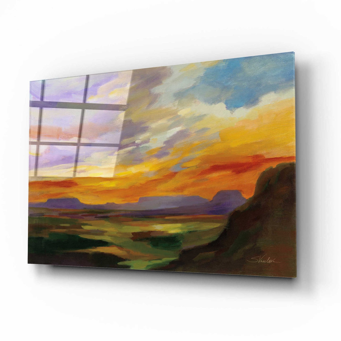 Epic Art 'Sonoran Desert Sunset' by Silvia Vassileva, Acrylic Glass Wall Art,16x12