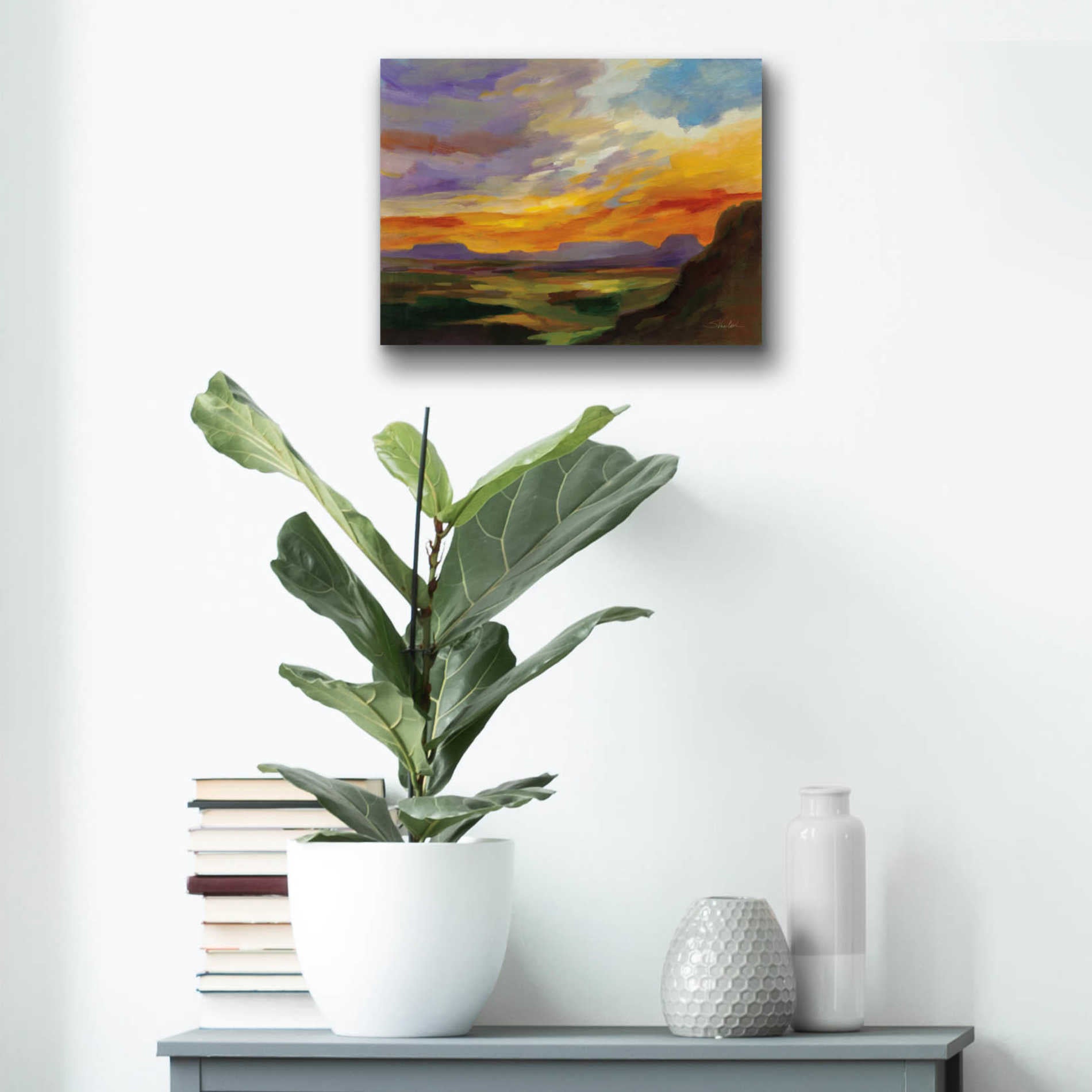 Epic Art 'Sonoran Desert Sunset' by Silvia Vassileva, Acrylic Glass Wall Art,16x12