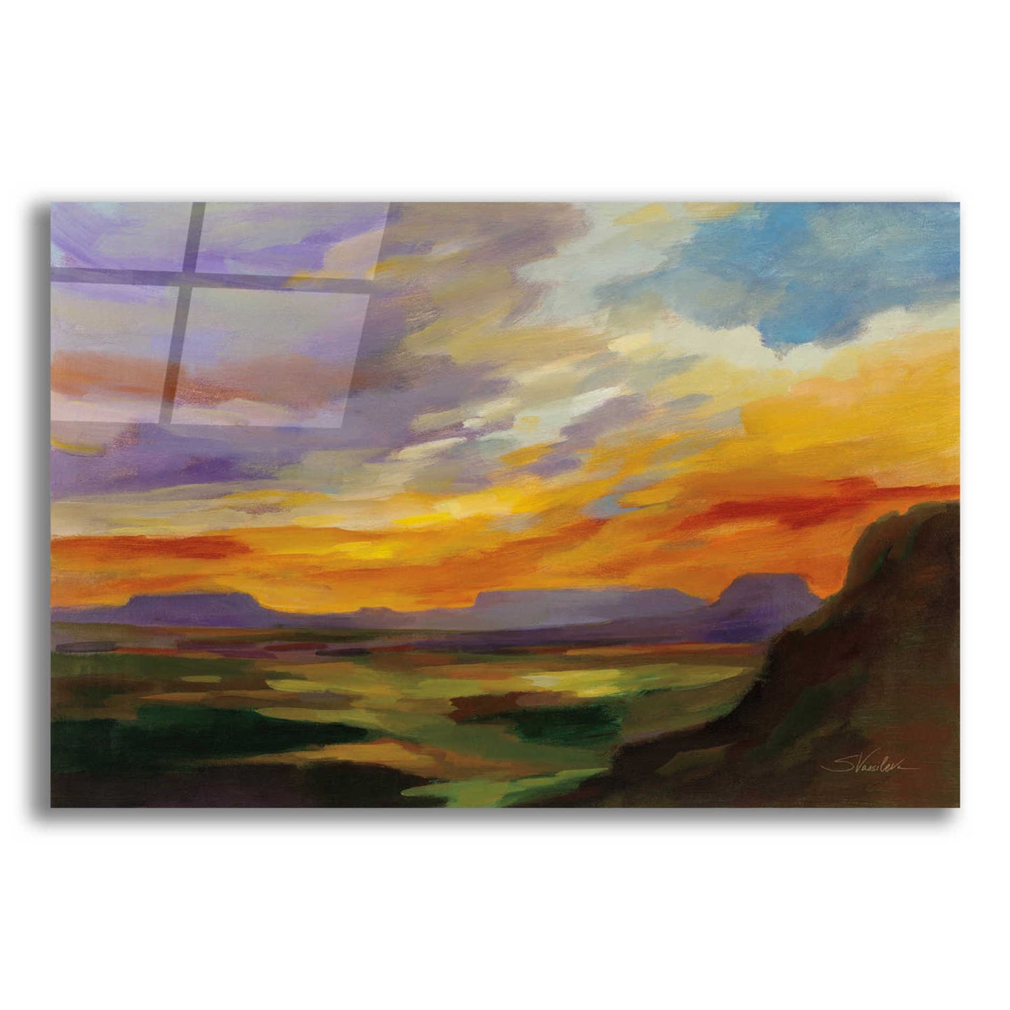 Epic Art 'Sonoran Desert Sunset' by Silvia Vassileva, Acrylic Glass Wall Art,16x12