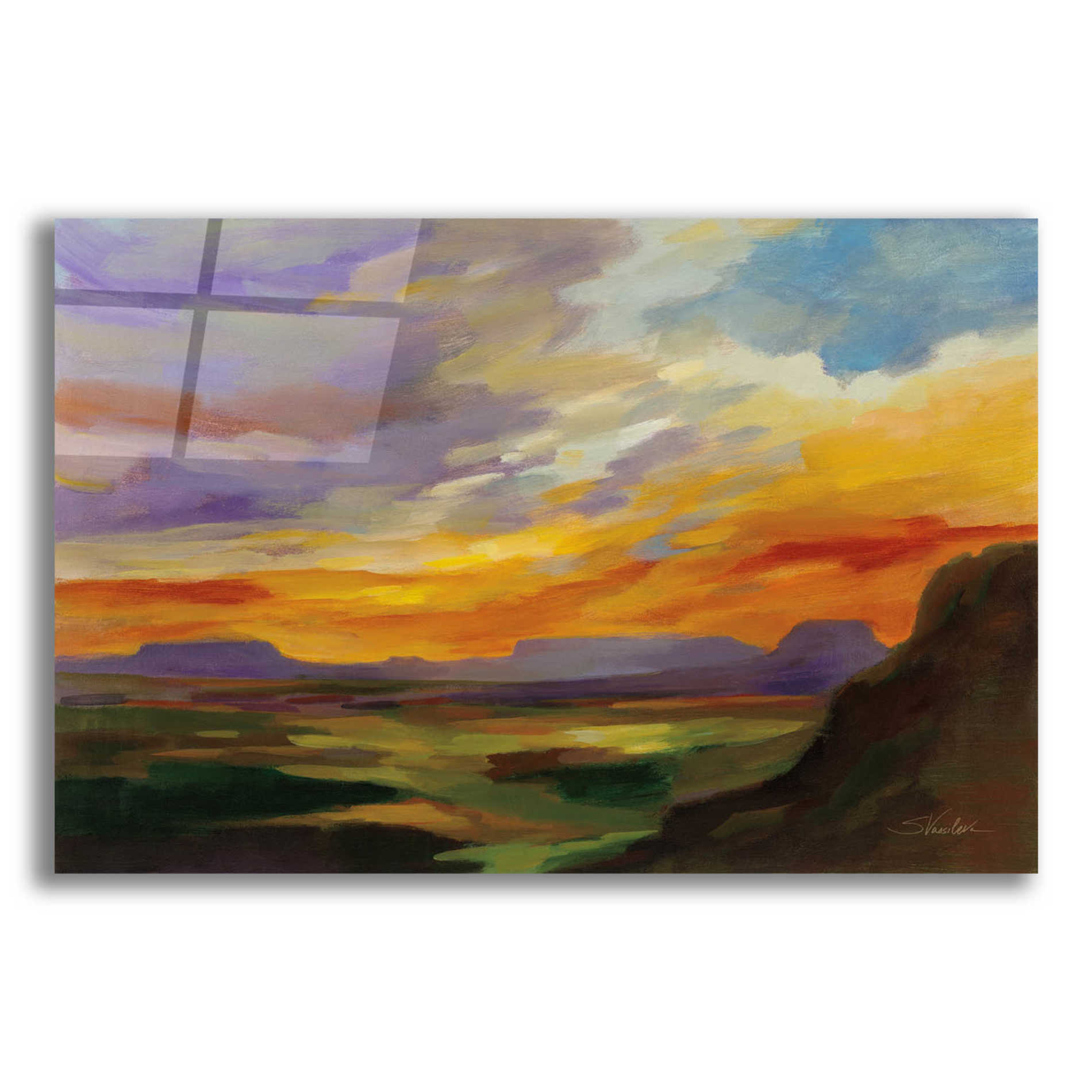 Epic Art 'Sonoran Desert Sunset' by Silvia Vassileva, Acrylic Glass Wall Art,24x16