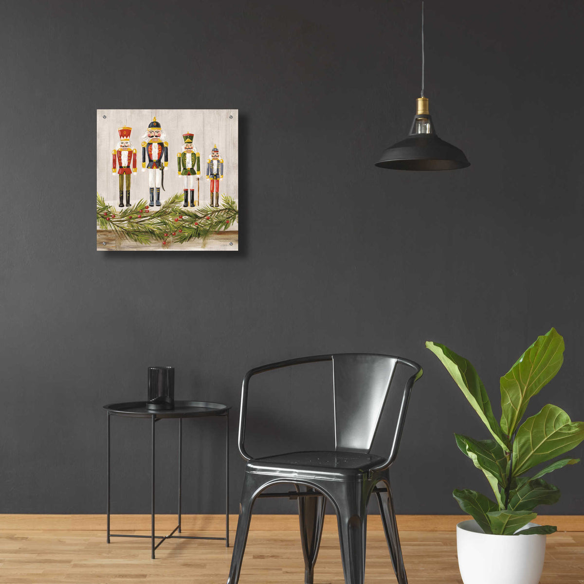 Epic Art 'Nutcrackers on a Mantel' by Silvia Vassileva, Acrylic Glass Wall Art,24x24