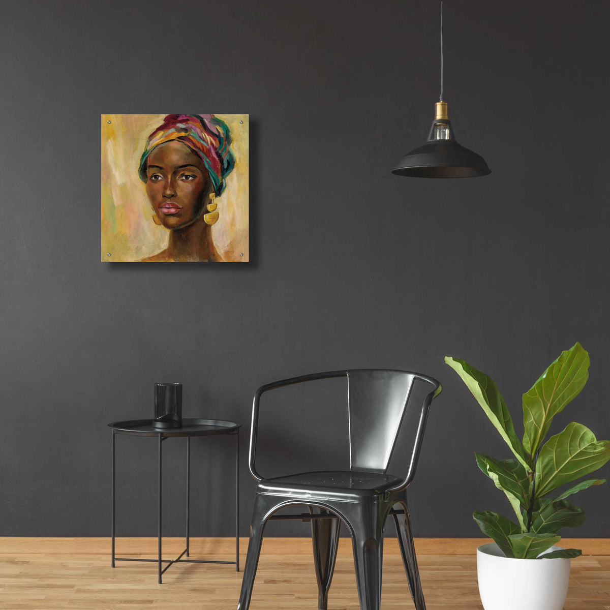 Epic Art 'African Face II' by Silvia Vassileva, Acrylic Glass Wall Art,24x24