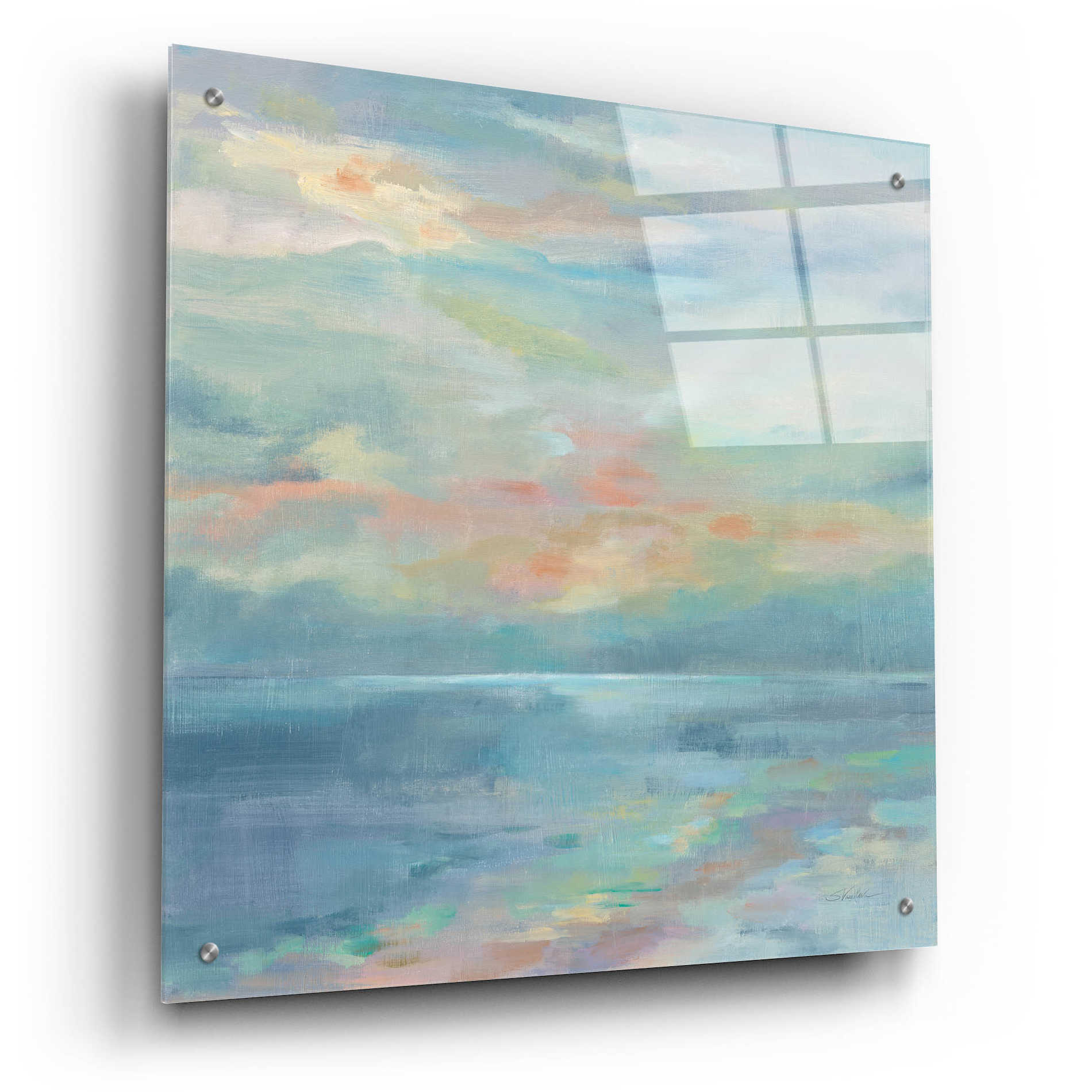 Epic Art 'June Morning by the Sea' by Silvia Vassileva, Acrylic Glass Wall Art,24x24