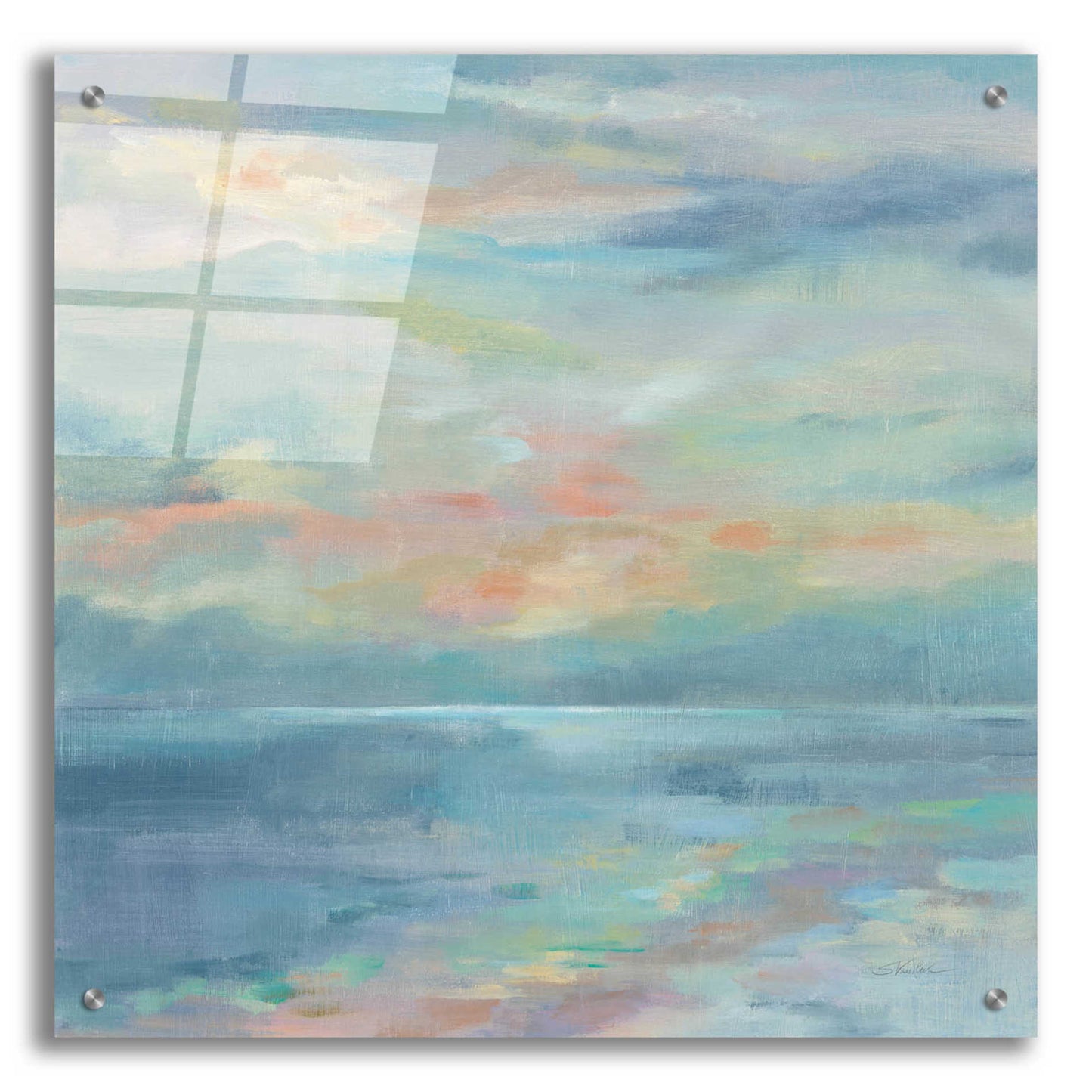 Epic Art 'June Morning by the Sea' by Silvia Vassileva, Acrylic Glass Wall Art,24x24