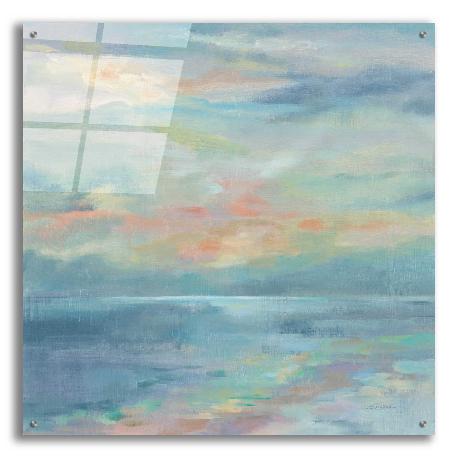 Epic Art 'June Morning by the Sea' by Silvia Vassileva, Acrylic Glass Wall Art,36x36