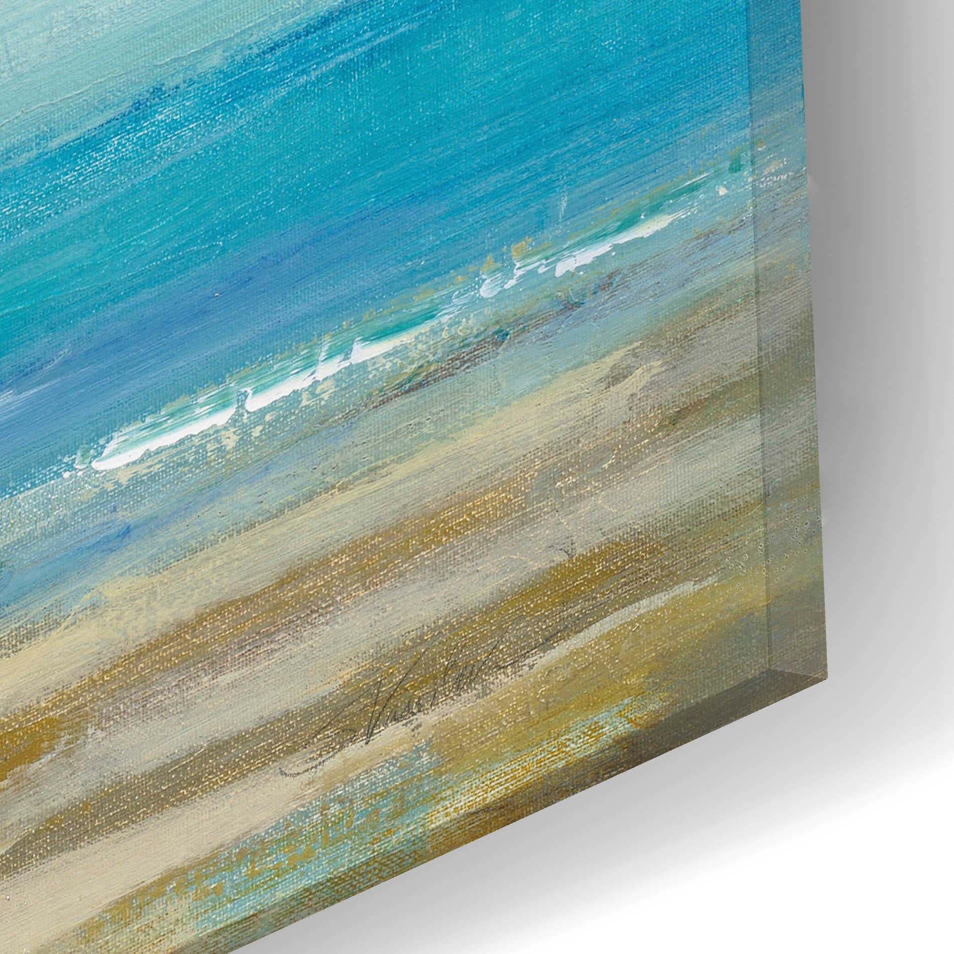Epic Art 'Sea Coast' by Silvia Vassileva, Acrylic Glass Wall Art,24x12