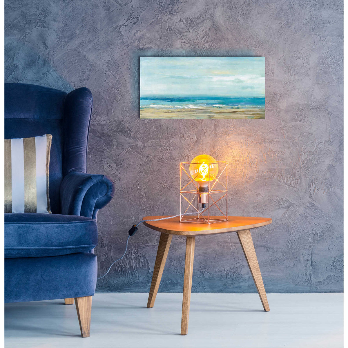 Epic Art 'Sea Coast' by Silvia Vassileva, Acrylic Glass Wall Art,24x12