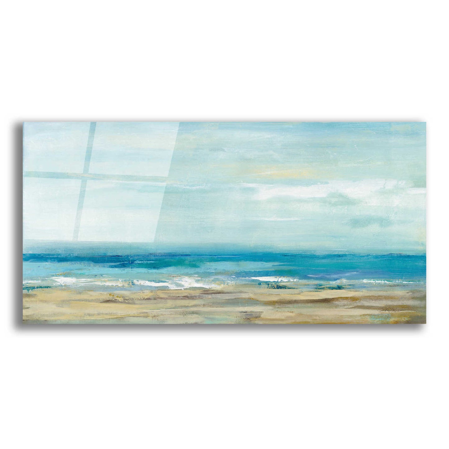 Epic Art 'Sea Coast' by Silvia Vassileva, Acrylic Glass Wall Art,24x12
