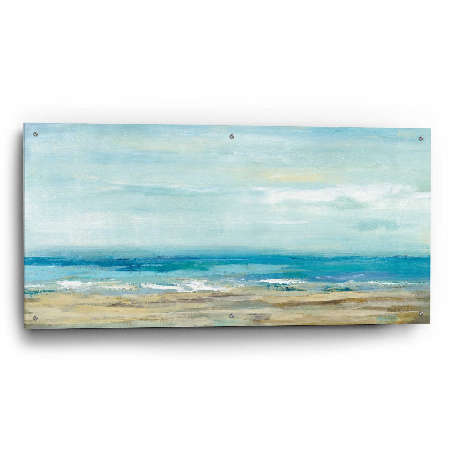 Epic Art 'Sea Coast' by Silvia Vassileva, Acrylic Glass Wall Art,48x24