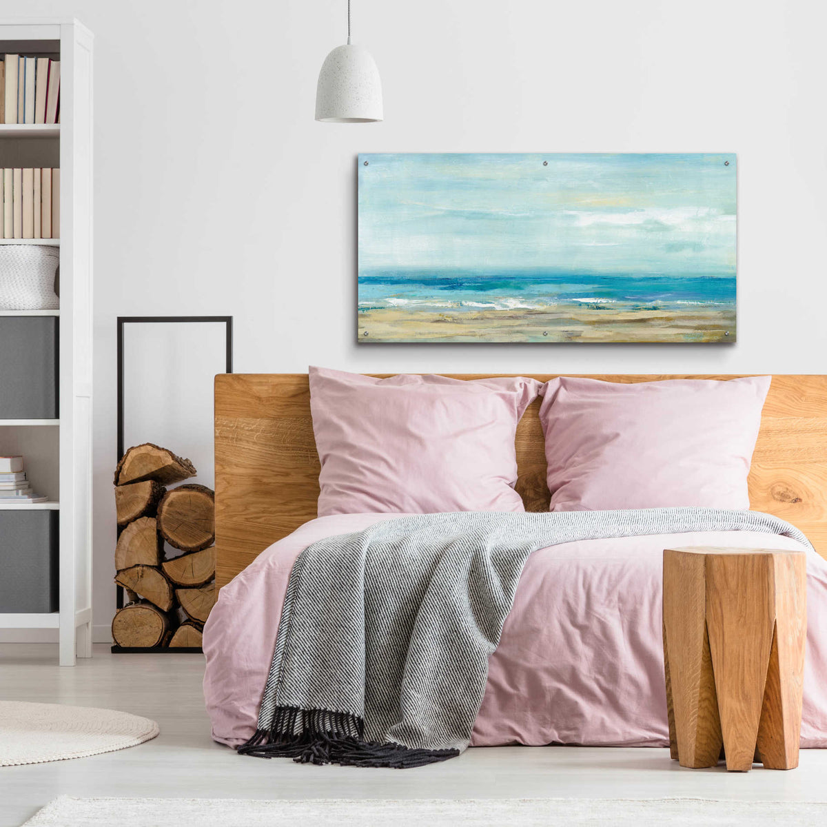 Epic Art 'Sea Coast' by Silvia Vassileva, Acrylic Glass Wall Art,48x24