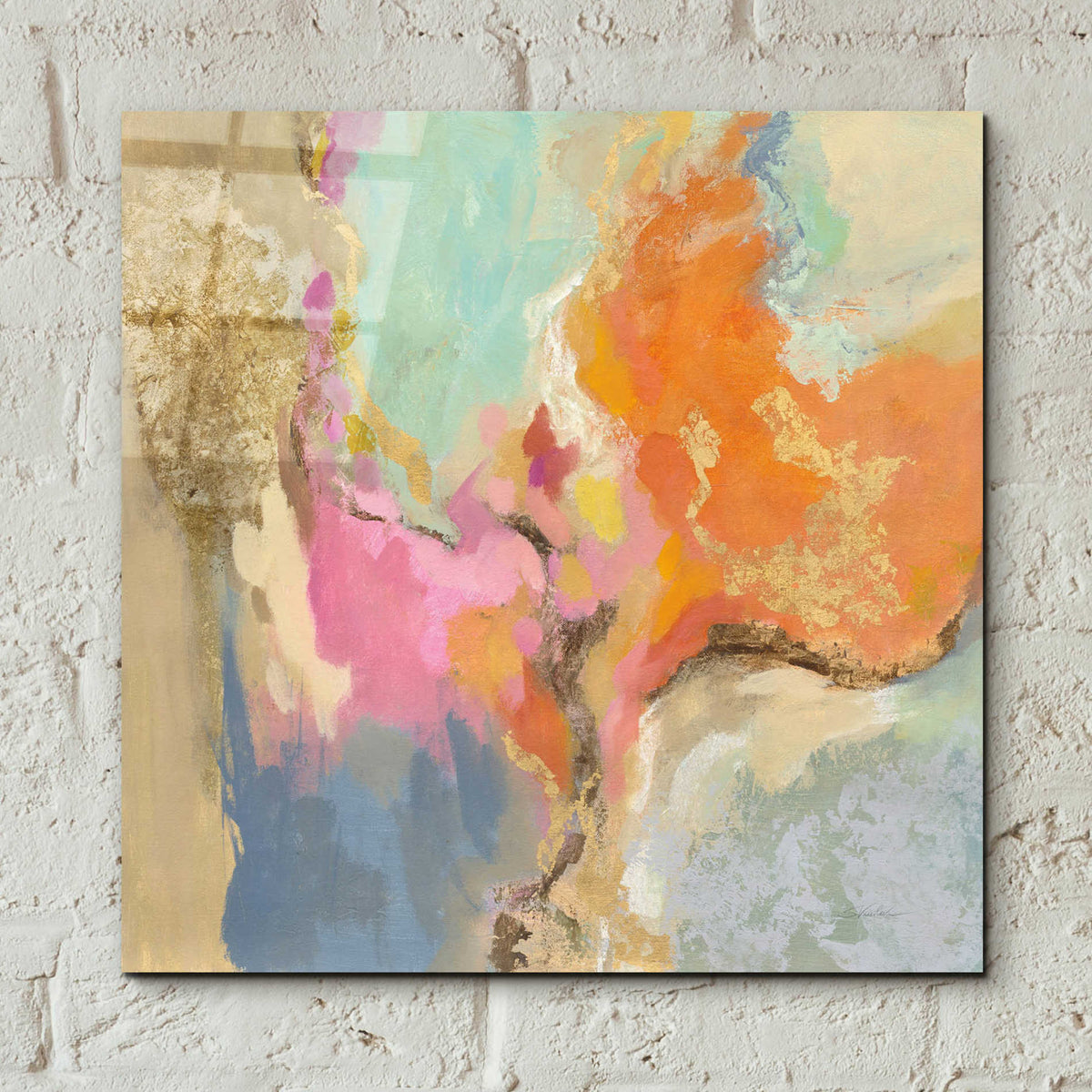Epic Art 'Tangerine Gold Mid Mod' by Silvia Vassileva, Acrylic Glass Wall Art,12x12