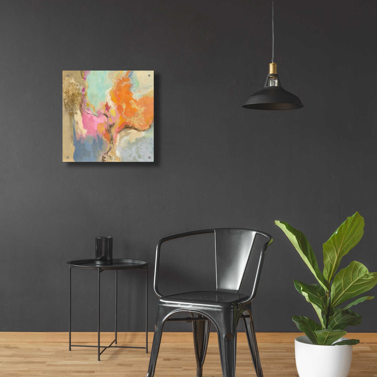 Epic Art 'Tangerine Gold Mid Mod' by Silvia Vassileva, Acrylic Glass Wall Art,24x24