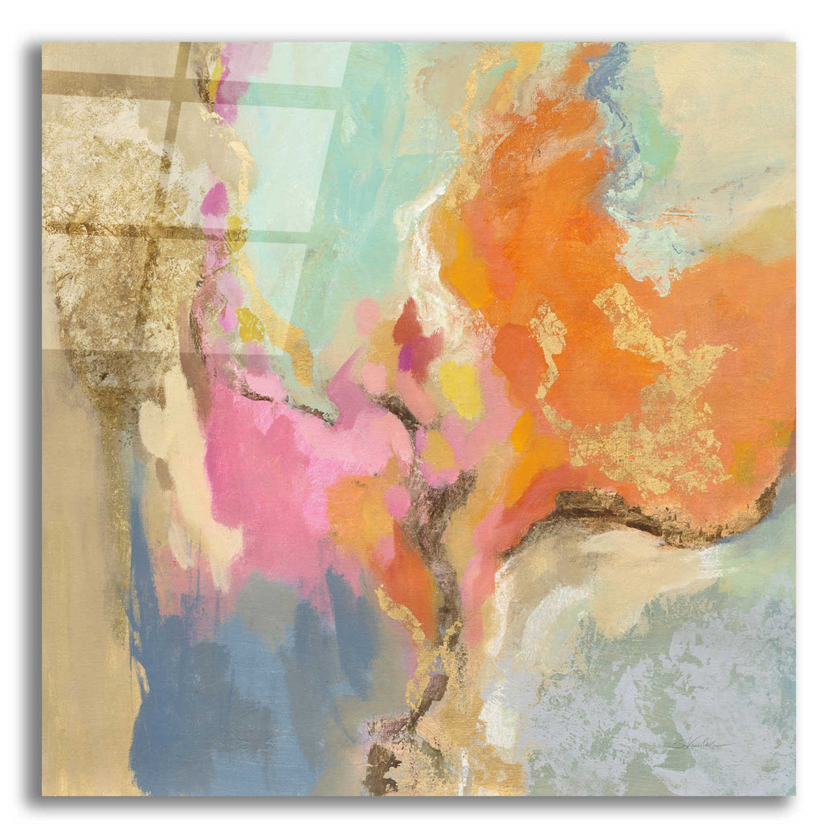 Epic Art 'Tangerine Gold Mid Mod' by Silvia Vassileva, Acrylic Glass Wall Art