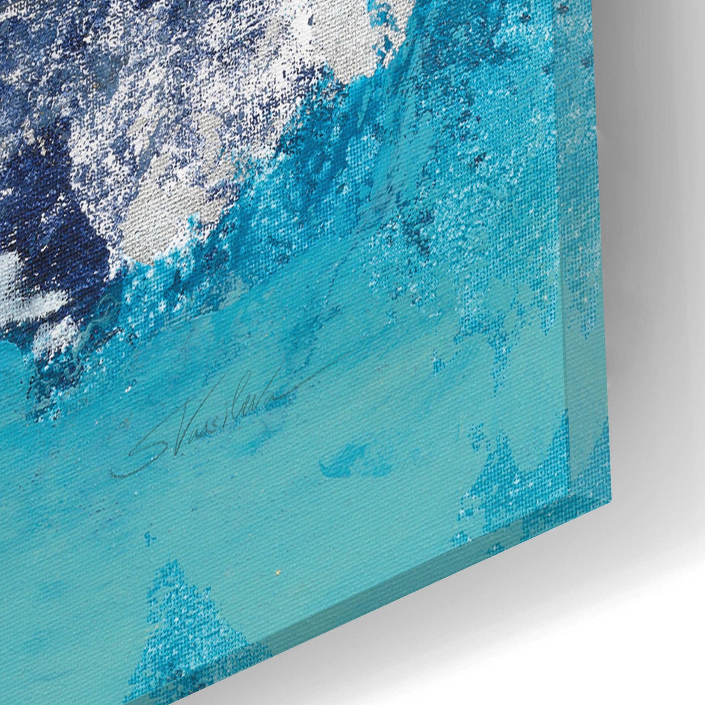 Epic Art 'Turquoise' by Silvia Vassileva, Acrylic Glass Wall Art,12x12