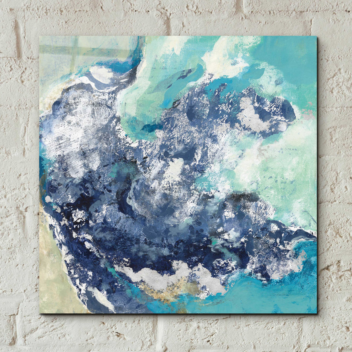 Epic Art 'Turquoise' by Silvia Vassileva, Acrylic Glass Wall Art,12x12