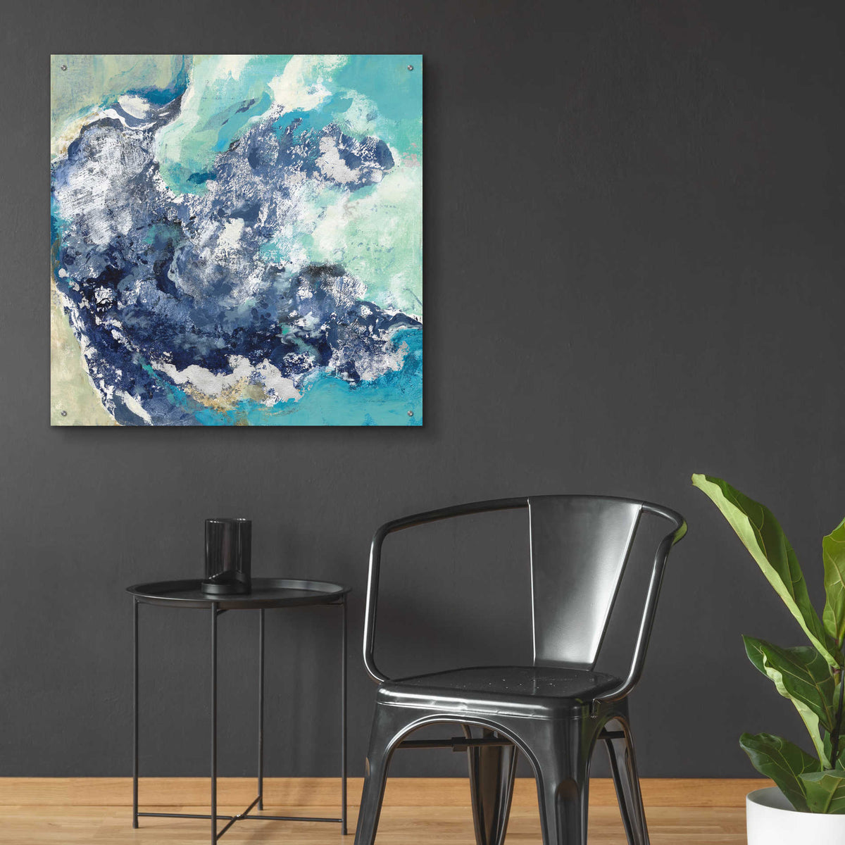 Epic Art 'Turquoise' by Silvia Vassileva, Acrylic Glass Wall Art,36x36
