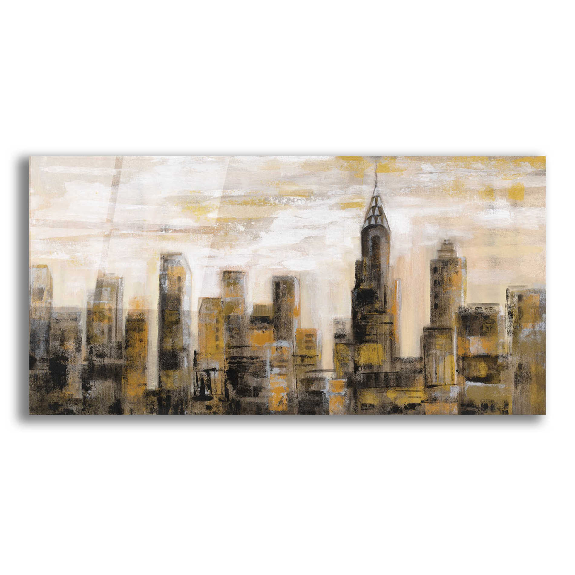 Epic Art 'Manhattan Skyline' by Silvia Vassileva, Acrylic Glass Wall Art,24x12