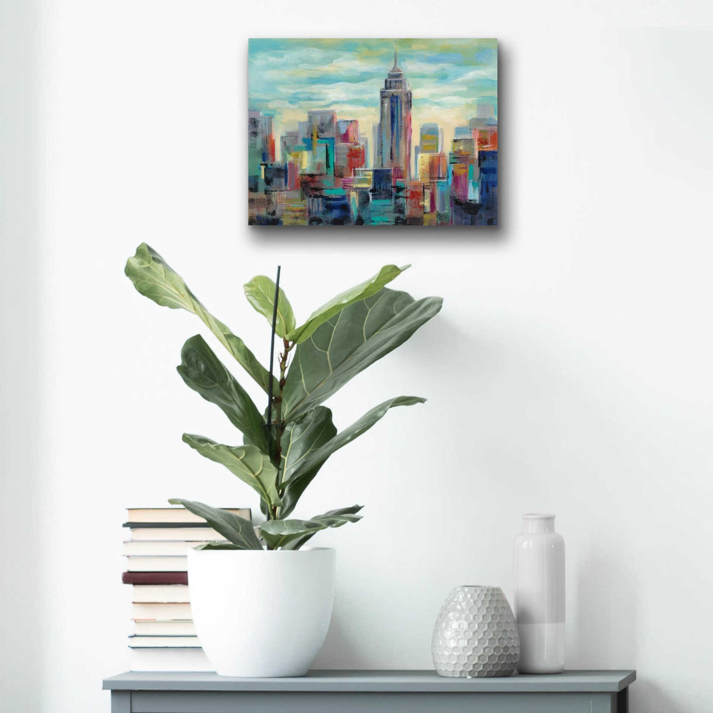 Epic Art 'Colorful Day in Manhattan' by Silvia Vassileva, Acrylic Glass Wall Art,16x12