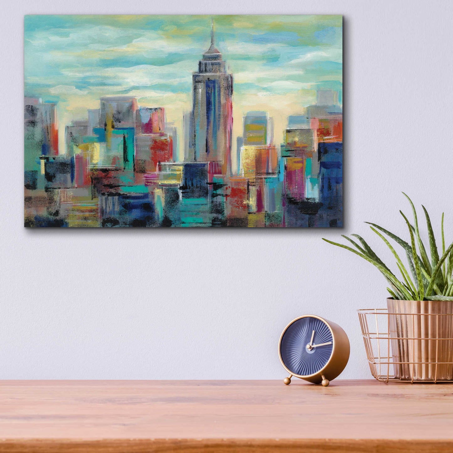 Epic Art 'Colorful Day in Manhattan' by Silvia Vassileva, Acrylic Glass Wall Art,16x12