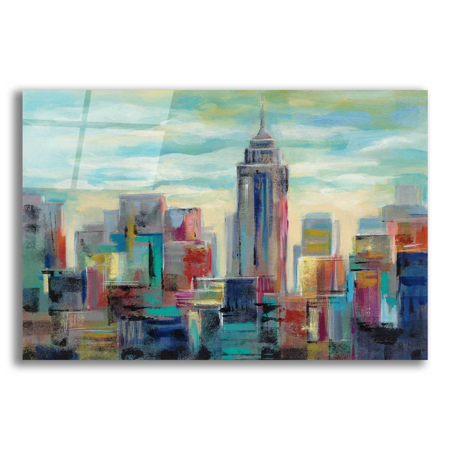 Epic Art 'Colorful Day in Manhattan' by Silvia Vassileva, Acrylic Glass Wall Art,24x16