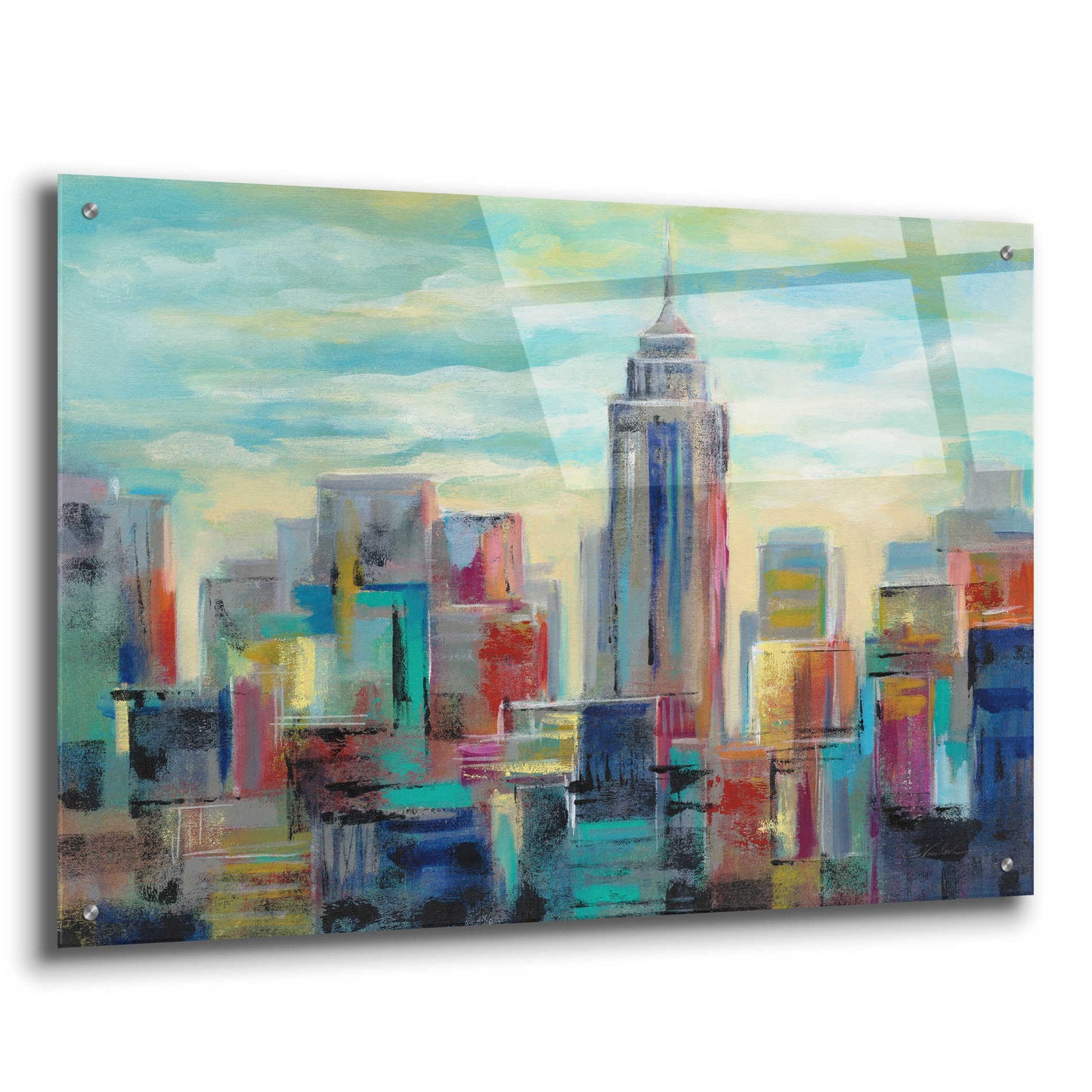 Epic Art 'Colorful Day in Manhattan' by Silvia Vassileva, Acrylic Glass Wall Art,36x24