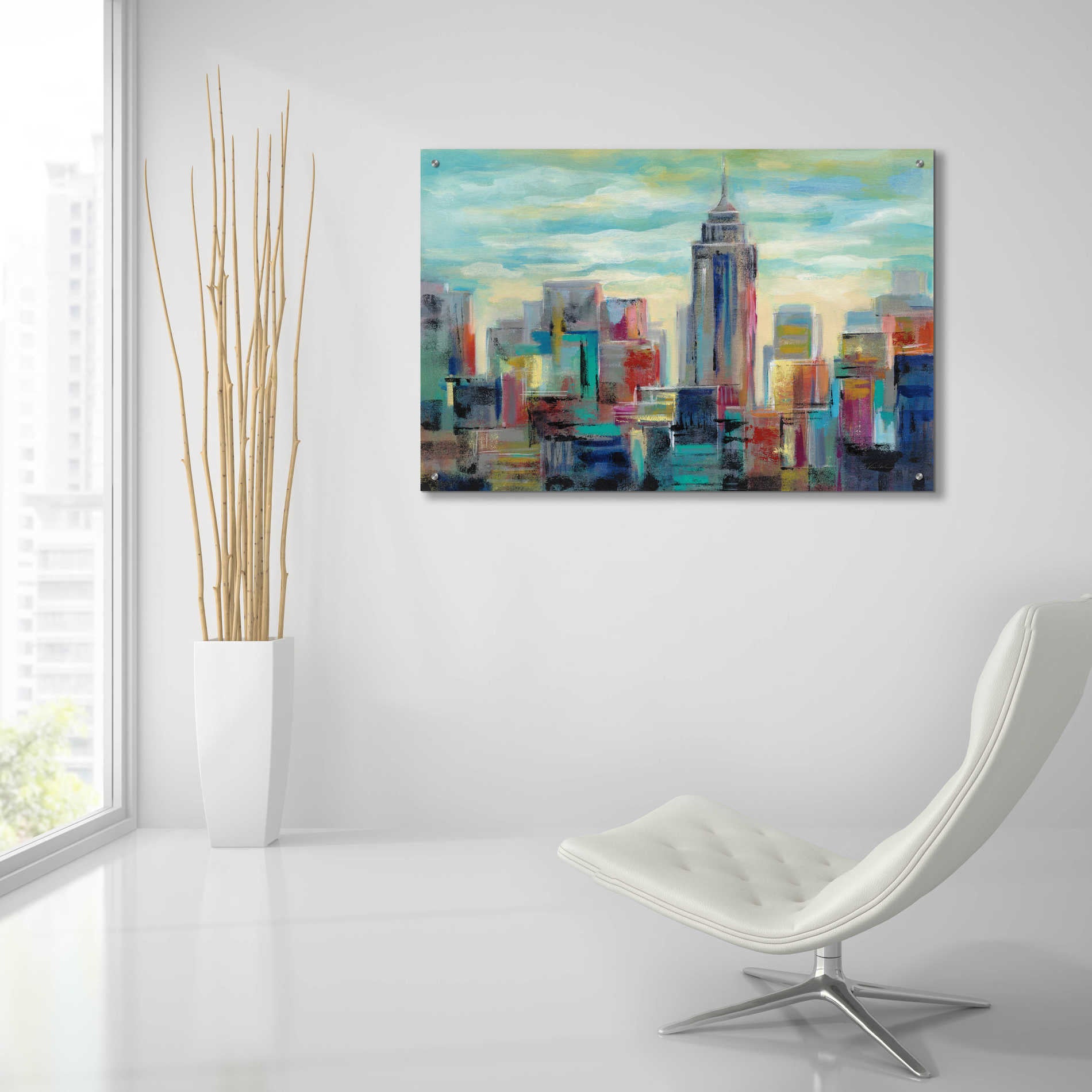 Epic Art 'Colorful Day in Manhattan' by Silvia Vassileva, Acrylic Glass Wall Art,36x24