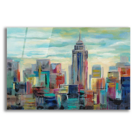 Epic Art 'Colorful Day in Manhattan' by Silvia Vassileva, Acrylic Glass Wall Art