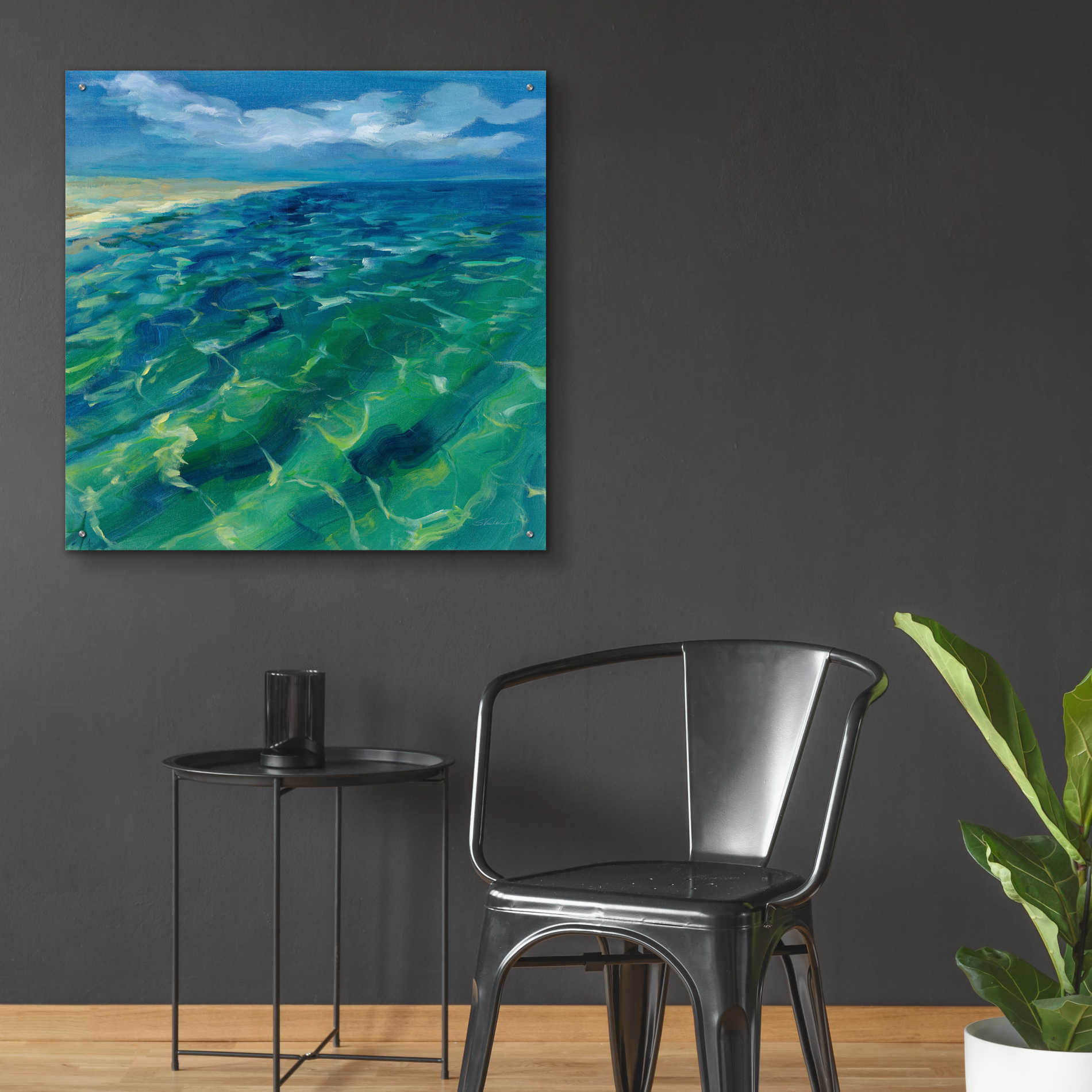 Epic Art 'Sunny Sea Reflections' by Silvia Vassileva, Acrylic Glass Wall Art,36x36